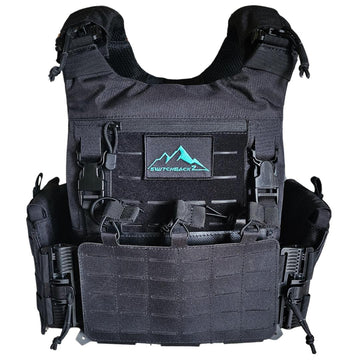 Black Tactical Vest - 10 x 12 Plate Carrier