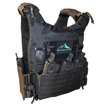 Black Tactical Vest - 10 x 12 Plate Carrier